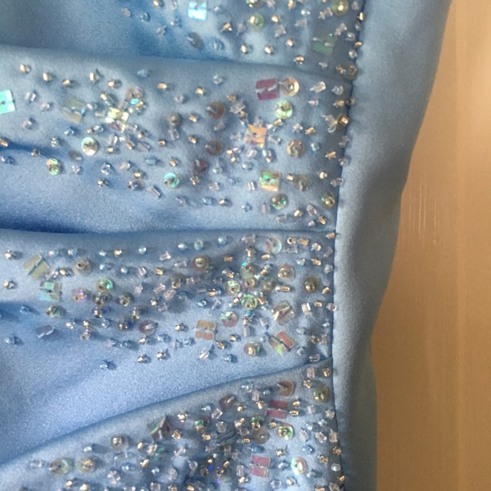 Alfred Angelo Light-Blue A-line Prom Dress - Picture 3 of 7